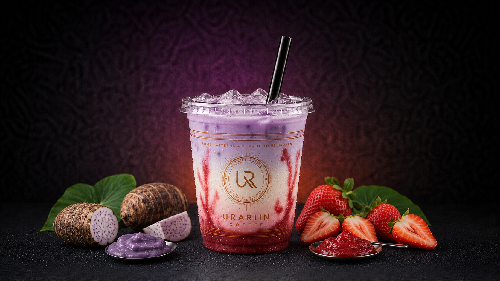 Taro Strawberry Milk